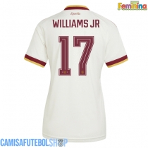 Camisa de time de futebol Espanha Nico Williams #17 Replicas 2º Equipamento Feminina Mundo 2026 Manga Curta